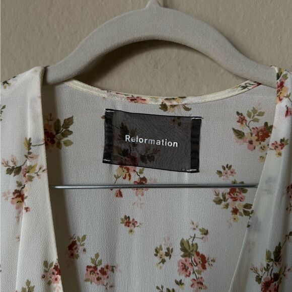 Reformation Dawn Mini White Floral Dress Size XS - Picture 7 of 8